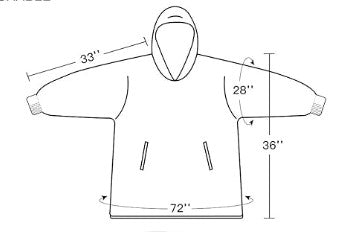 SCP Oversized Sweatshirt Blanket – Embroidered Left-Chest Logo (Player Number on Sleeve – Optional) – Adult/Young Adult