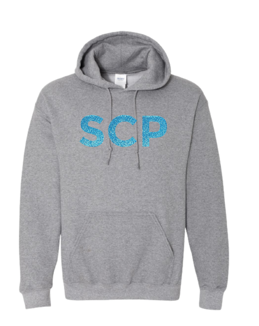 Hoodie Sweatshirt-GLITTER SCP Center Chest Logo