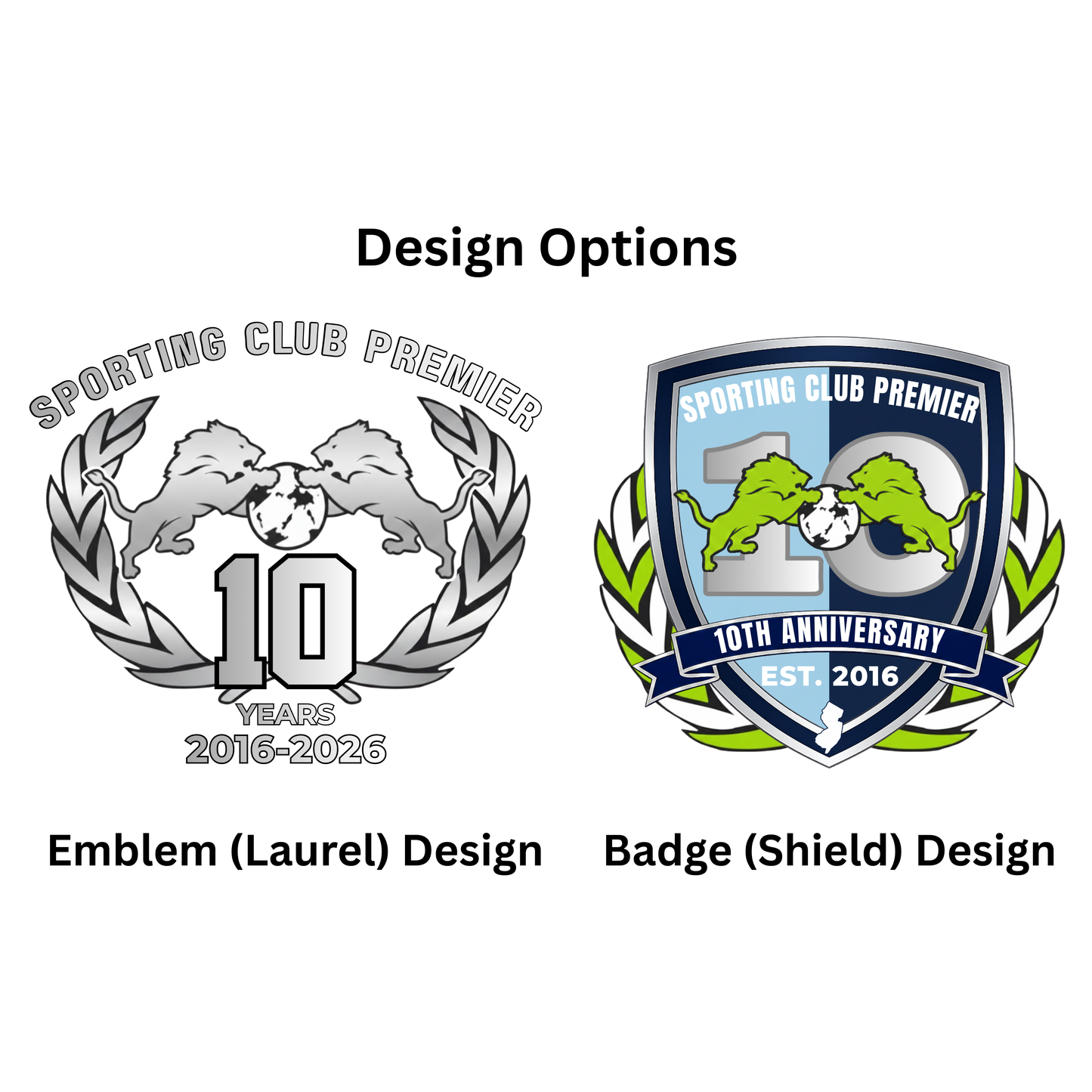 10th Anniversary Long Sleeve Tee – Sleeve Logo (Emblem or Badge) + Back Name Option – Youth