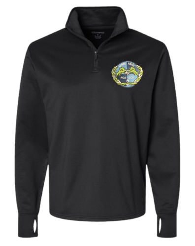 SCP Quarter-Zip Pullover Sweatshirt – Champion – Embroidered Left-Chest Logo (Limited Quantities) – Adult