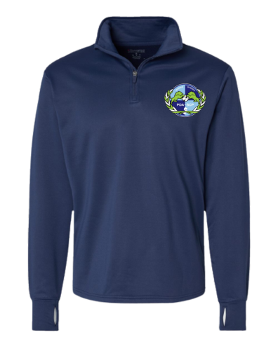 Champion Quarter Zip Pullover Sweatshirt-PDASCP Left Chest Logo
