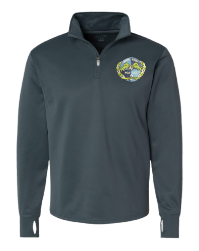 Champion Quarter Zip Pullover Sweatshirt-EMBROIDERED PDA/SCP Left Chest Logo