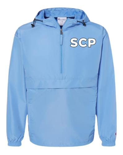 SCP Quarter-Zip Packable Jacket – Champion – Embroidered “SCP” Left-Chest Logo – Adult