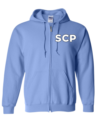 SCP Full-Zip Hoodie – “SCP” Left-Chest Logo – Adult