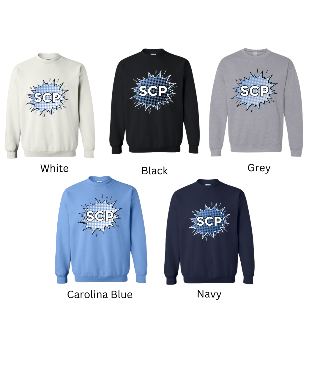 Crewneck Sweatshirt-Boom SCP Center Chest Logo