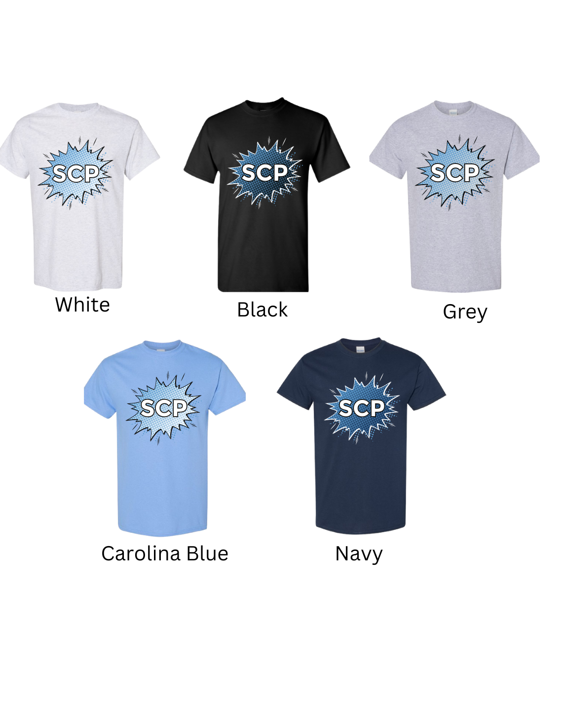 Crewneck T-shirt -Boom SCP Design-Center Chest Logo