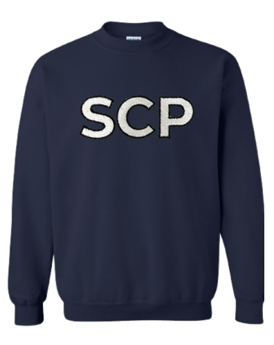 Youth Crewneck Sweatshirt-EMBROIDERED SCP Center Chest Logo