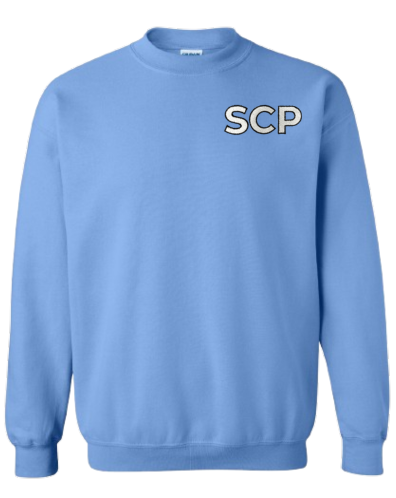 Crewneck Sweatshirt-EMBROIDERED SCP Left Chest Logo