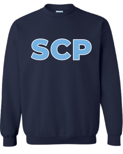 Crewneck Sweatshirt-EMBROIDERED SCP Center Chest Logo