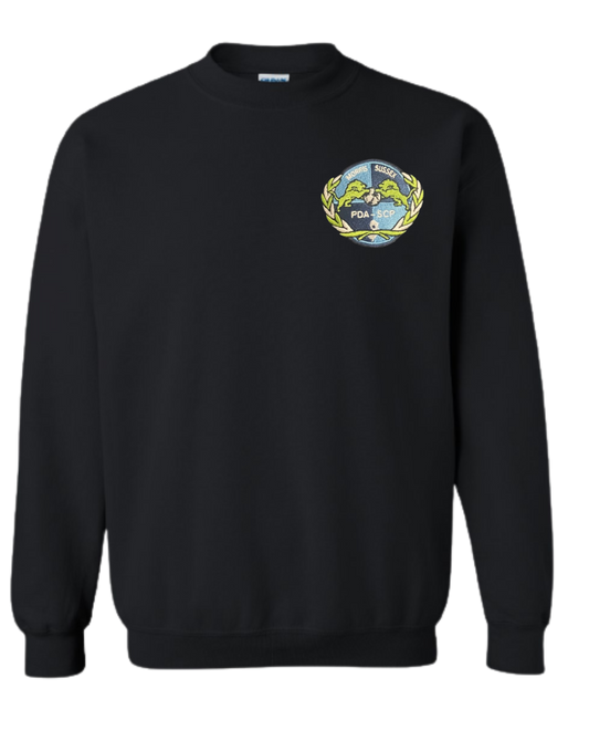 Crewneck Sweatshirt-EMBROIDERED PDA/SCP Left Chest Logo