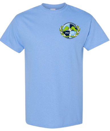 SCP Crewneck Tee – “PDA/SCP” Left-Chest Logo – Youth