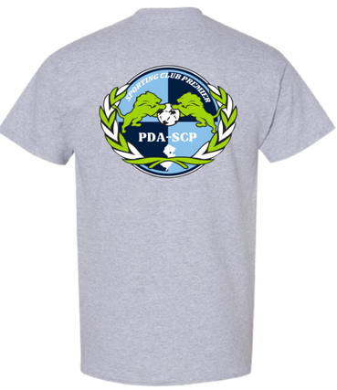 SCP Crewneck Tee – “PDA/SCP” Back-Center Logo – Youth