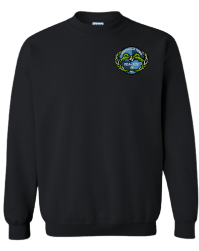 SCP Crewneck Sweatshirt – Embroidered “PDA/SCP” Left-Chest Logo – Adult