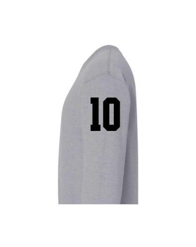 SCP Crewneck Sweatshirt – “Sporting Club Premier” Soccer-Ball Emblem – Center-Back Design (Player Number on Sleeve – Optional) – Youth