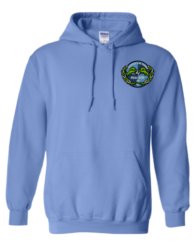 SCP Hoodie – Embroidered “PDA/SCP” Left-Chest Logo – Adult