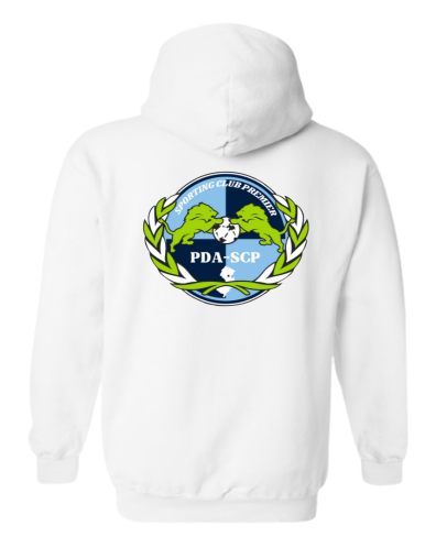 SCP Hoodie – “PDA/SCP” Back-Center Logo (Left-Chest Name – Optional) – Youth