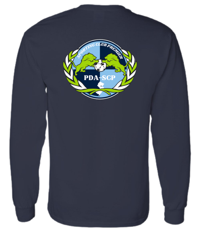 SCP Long Sleeve Tee – “PCA/SCP” Back-Center + Left-Chest Logo (Optional) – Youth