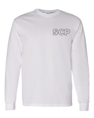 SCP Long Sleeve Tee – “SCP” Left-Chest Logo – Adult