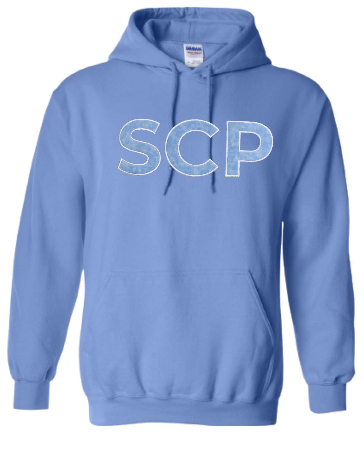 Hoodie Sweatshirt-EMBROIDERED SCP APPLIQUE Center Chest Logo