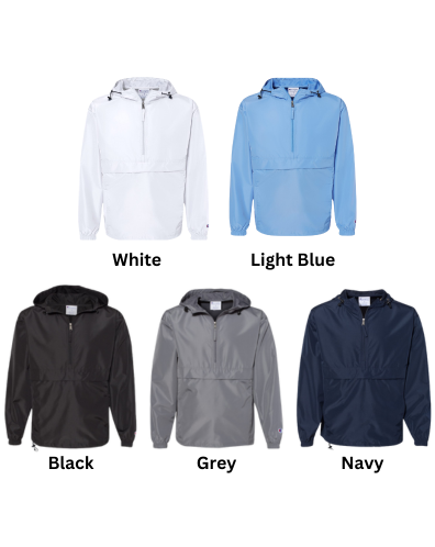 SCP Quarter-Zip Packable Jacket – Champion – Embroidered “SCP” Left-Chest Logo – Adult