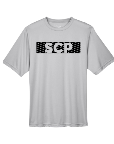 SCP Performance Tee – “Striped” Block Design (“SOCCER” Text Optional) – Adult
