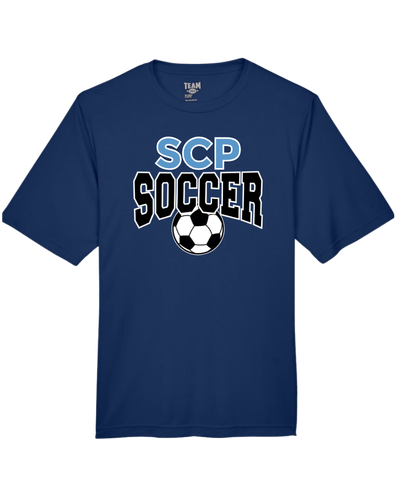SCP Performance Tee – “SCP Soccer” Arch & Ball Front Design – Adult