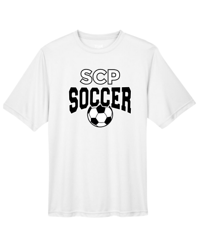 SCP Performance Tee – “SCP Soccer” Arch & Ball Front Design – Adult