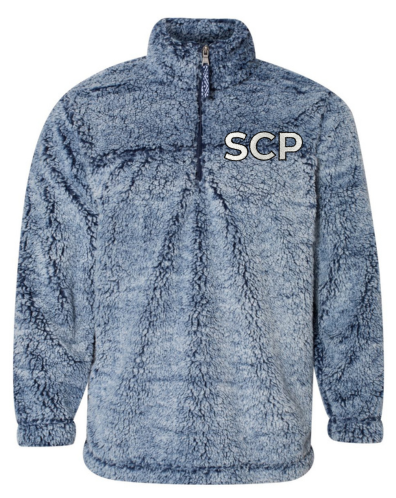 SCP Sherpa Fleece Quarter-Zip Pullover – Embroidered Left-Chest Logo- Adult Unisex