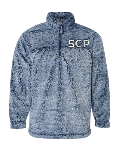 SCP Sherpa Fleece Quarter-Zip Pullover – Embroidered Left-Chest Logo- Adult Unisex (Limited Quantities)