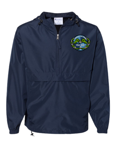 SCP Quarter-Zip Packable Jacket – Champion – Embroidered Round Left-Chest Logo – Adult