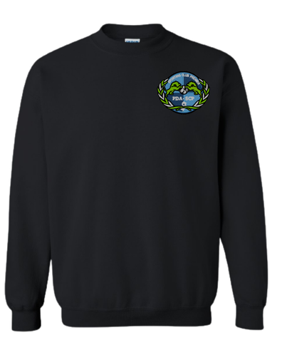 SCP Crewneck Sweatshirt – Embroidered “PDA/SCP” Left-Chest Logo – Youth