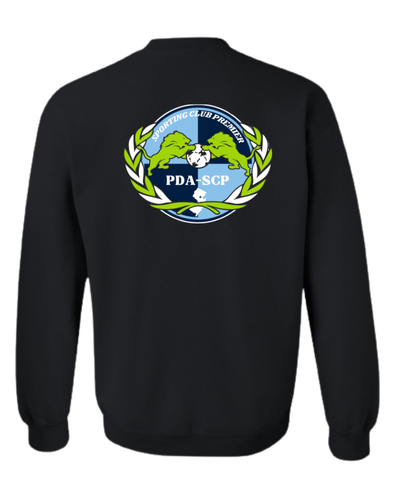 SCP Crewneck Sweatshirt – “PDA/SCP” Back Center Logo (Left-Chest Name – Optional) – Youth