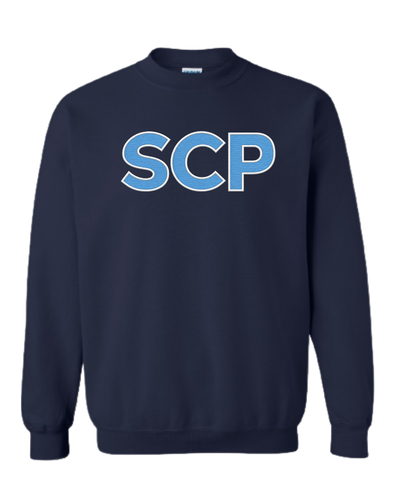 SCP Crewneck Sweatshirt – Embroidered “SCP” Center-Chest Logo – Youth