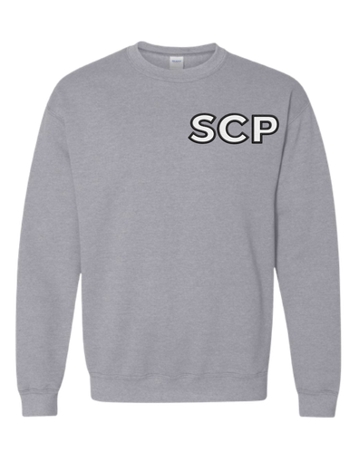 SCP Crewneck Sweatshirt – Embroidered “SCP” Left-Chest Logo – Youth