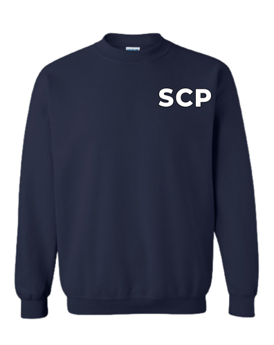 SCP Crewneck Sweatshirt – “SCP” Left-Chest Logo – Adult