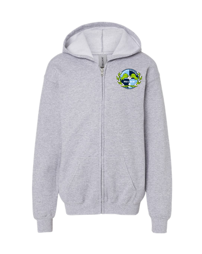 SCP Full-Zip Hoodie – “PDA/SCP” Left-Chest Logo – Youth