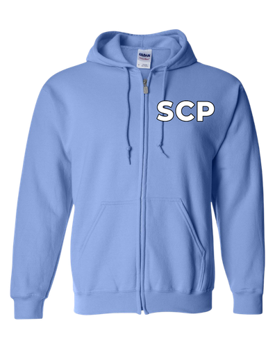 SCP Full-Zip Hoodie – “SCP” Left-Chest Logo – Adult