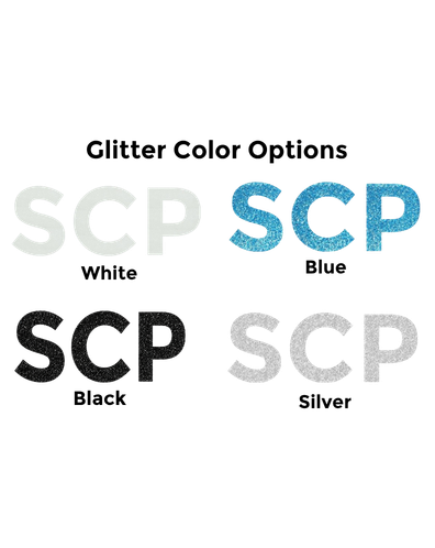 SCP Oversized Mockneck Sweatshirt – Pennant – “SCP” Center-Chest Logo (Glitter) – Women's