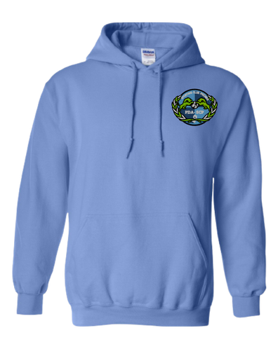 SCP Hoodie – Embroidered “PDA/SCP” Left-Chest Logo – Adult