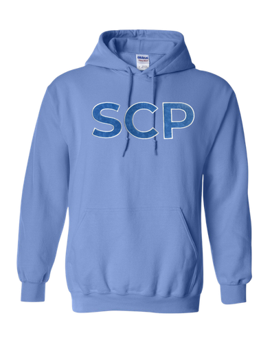 SCP Hoodie – Embroidered “SCP” Appliqué – Center-Chest Logo – Adult