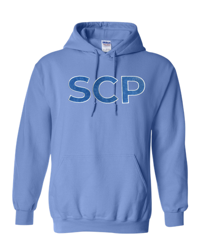 SCP Hoodie – Embroidered “SCP” Appliqué – Center-Chest Logo – Youth