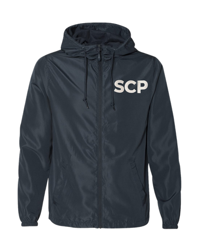 SCP Lightweight Full-Zip Windbreaker – Embroidered “SCP” Left-Chest Logo – Adult