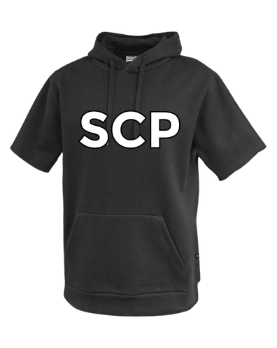 SCP Short-Sleeve Hoodie – Pennant – “SCP” Center-Chest Logo – Adult