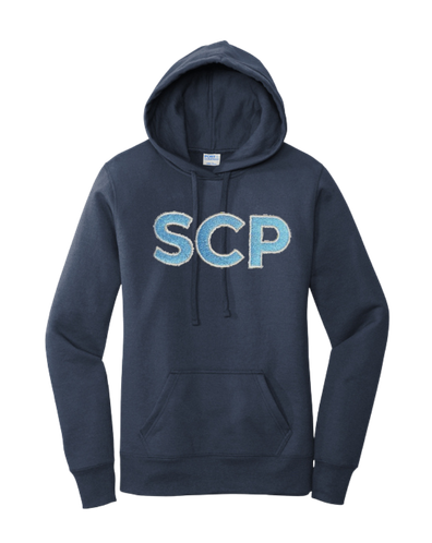 SCP Hoodie –  Embroidered “SCP” Center Chest Logo – Women's Fit