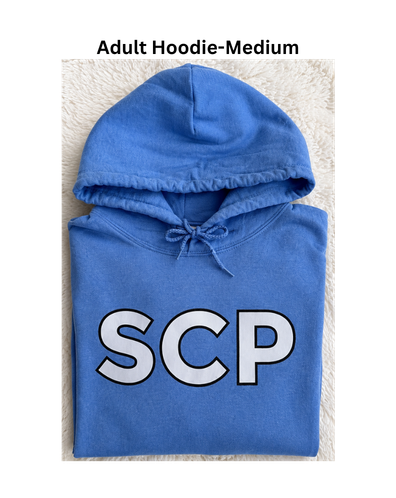 SCP Hoodie – “SCP” Center-Chest Logo – Adult - SAMPLE SALE