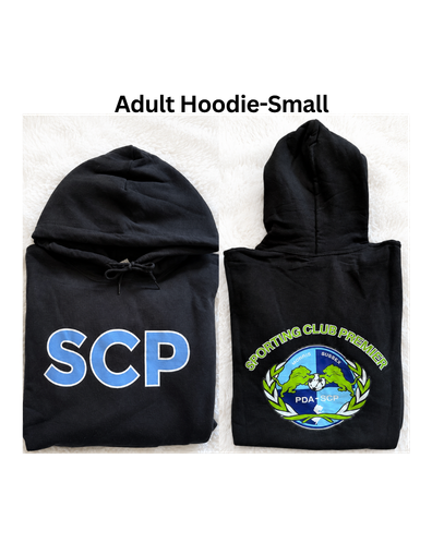 SCP Hoodie – “PDA/SCP” Back-Center + Front-Chest Logo – Adult-SAMPLE SALE