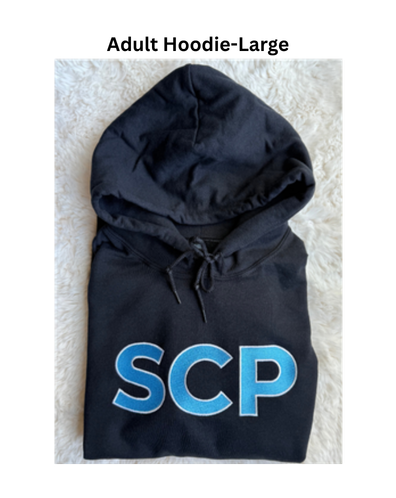 SCP Hoodie – Embroidered “SCP” Logo – Center-Chest – Adult - SAMPLE SALE