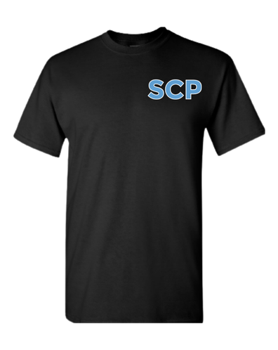 SCP Crewneck Tee – “SCP” Left-Chest Logo – Adult