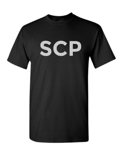 SCP Tee – “SCP” Front Design (Glitter) – Adult
