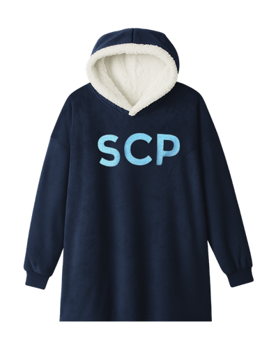 SCP Oversized Sweatshirt Blanket – Embroidered Center-Chest Logo (Player Number on Sleeve – Optional) – Young Kid